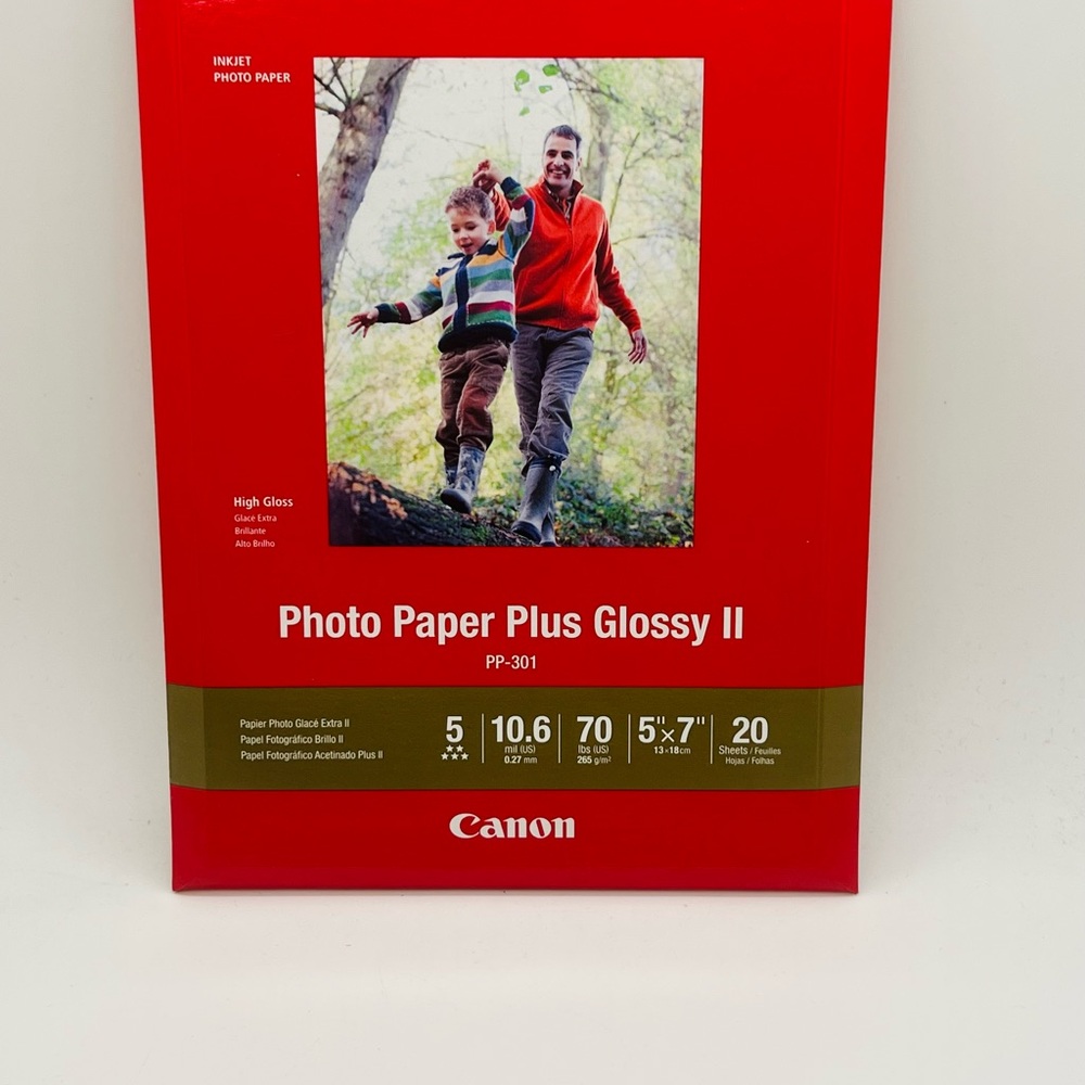 NWT Canon Photo Paper Plus Glossy II 5”x7” 20 sheets